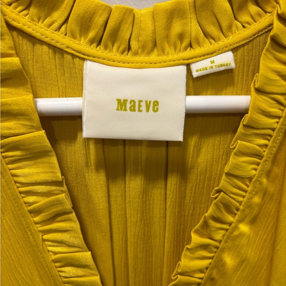 Maeve Mustard Ruffled Dress - Picture 3 of 6